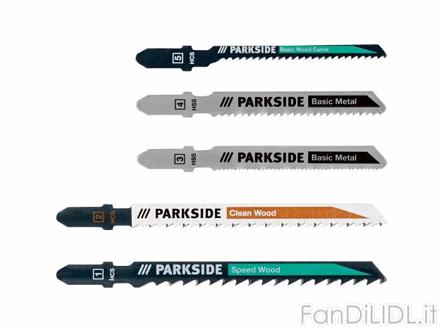 Set lame per seghetto a pendolo Parkside, prezzo 3.99 € 
- Universale, per metallo ...