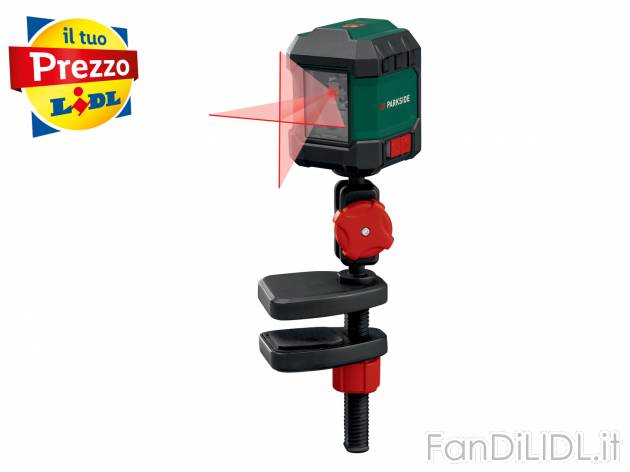 Livella laser a croce con morsetto Parkside, prezzo 24.99 € 
- 2 modalità di ...