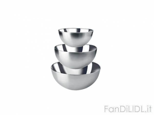 Set ciotole Ernesto, prezzo 9,99 &#8364; per Al set 
- In acciaio 
 3 Pezzi: ...