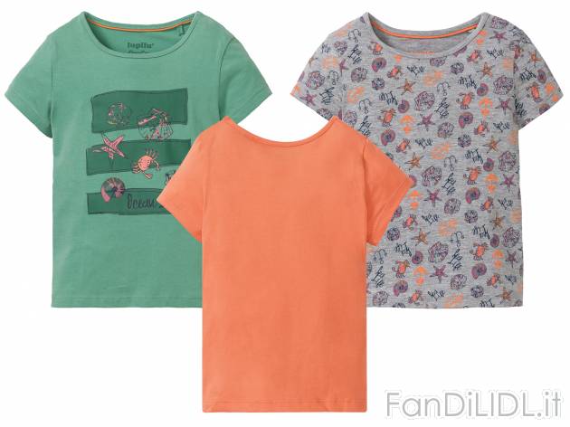 T-shirt da bambina Lupilu, prezzo 4.99 &#8364; 
3 pezzi - Misure: 1-6 anni
Taglie ...