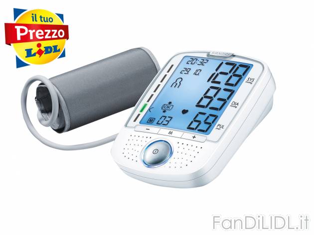 Misuratore di pressione parlante Sanitas, prezzo 19.99 € 
- Misurazione automatica ...