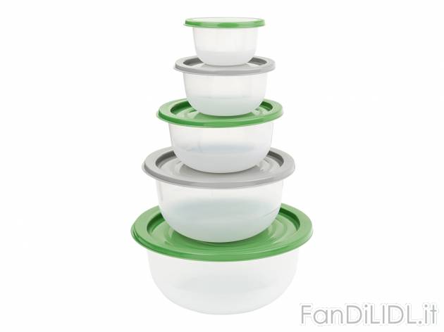 Set ciotole Ernesto, prezzo 4.99 € 
5 pezzi 
- Lavabile in lavastoviglie
- ...