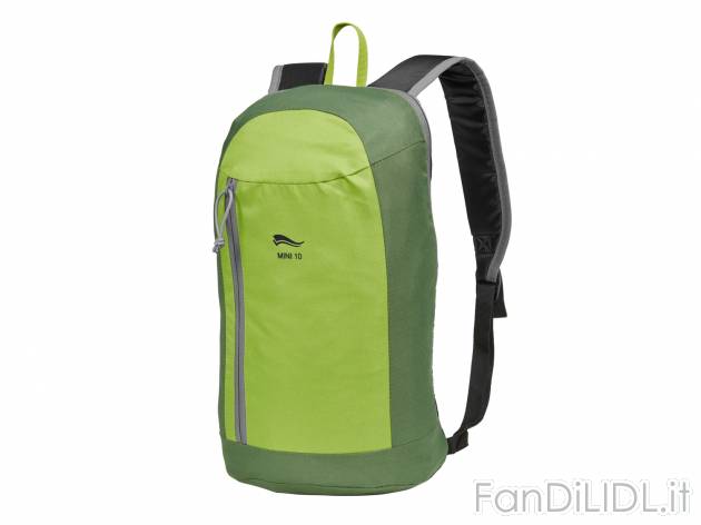 Mini zaino Crivit, prezzo 2.99 &#8364; 
10 L 
- Grande scomparto principale
- ...