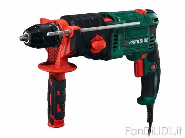 Trapano a percussione Parkside PSBM 1100 A1, prezzo 59.00 € 
- Motore a 2 velocità ...