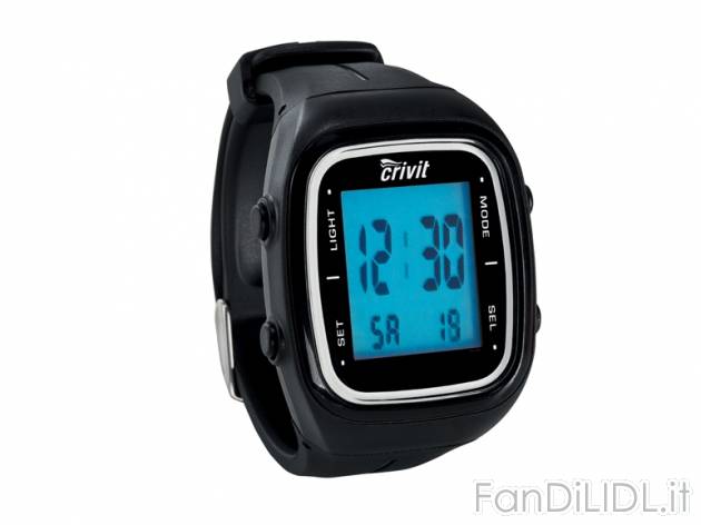 Orologio da polso con cardiofrequenzimetro e contapassi , prezzo 21,99 &#8364; ...