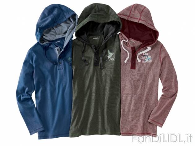 Maglia da uomo con cappuccio Livergy, prezzo 7,99 &#8364; per Alla confezione ...