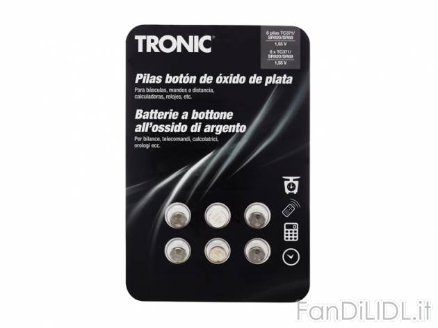 Batterie a bottone Tronic, prezzo 1,99 &#8364; per Alla confezione 
- A scelta ...