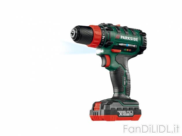 Trapano avvitatore ricaricabile Parkside, prezzo 39,99 &#8364; per Alla confezione ...