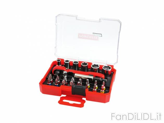 Set punte e bussole Powerfix, prezzo 9,99 &#8364; per Al set 
- In acciaio al ...