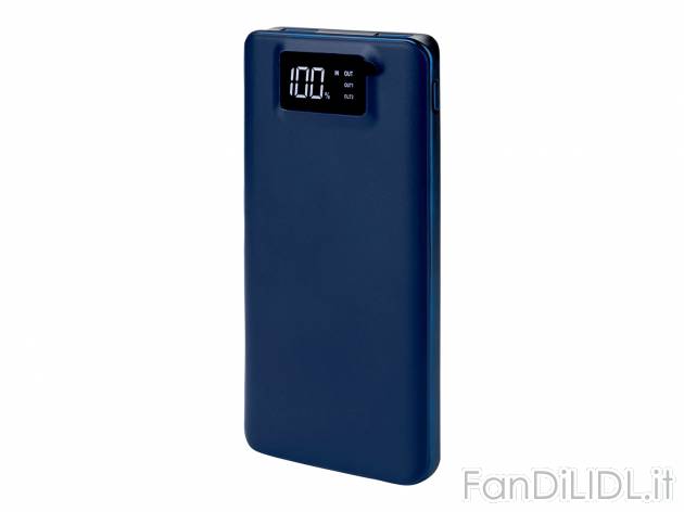 Powerbank 10000 mAh con display Silvercrest, prezzo 19.99 € 
- Batteria ai polimeri ...