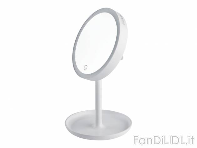 Specchio a LED per il trucco Sanitas, prezzo 19.99 € 
- Specchio con ingrandimento ...