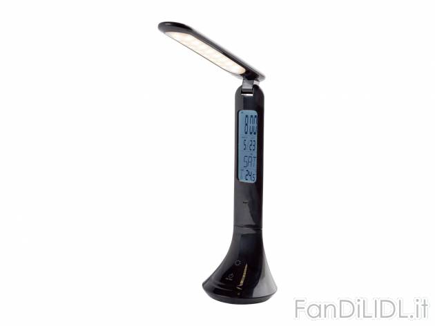 Lampada LED da tavolo con orologio Livarno Lux, prezzo 11.99 € 
- Dimmer touch ...