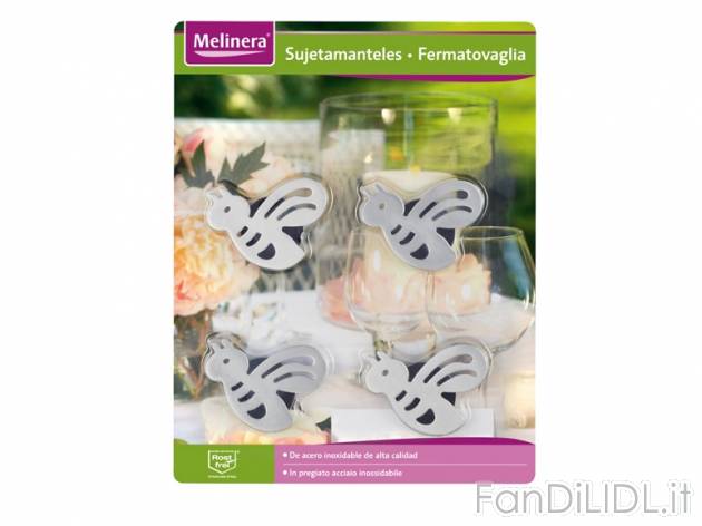 Fermatovaglia Melinera, prezzo 3,99 &#8364; per Alla confezione 
- In acciaio ...