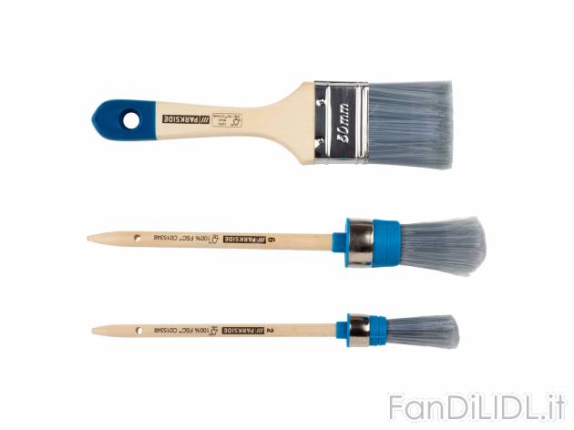 Set pennelli Parkside, prezzo 3.99 € 
3 pezzi 
- Piatto 50 mm
- Rotondo Gr. ...
