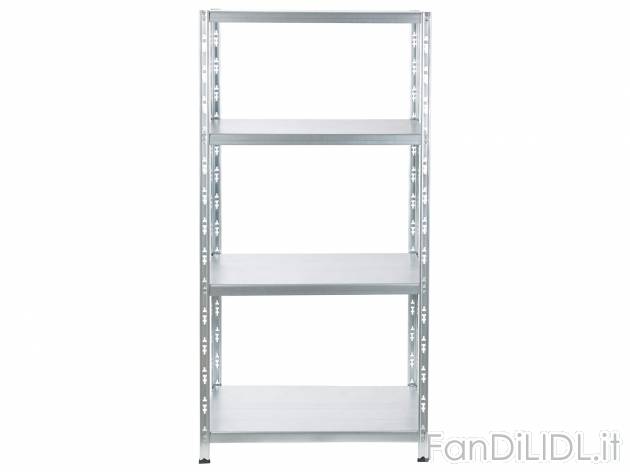 Scaffale in metallo con 4 ripiani Parkside, prezzo 19.99 € 
- Montaggio con sistema ...
