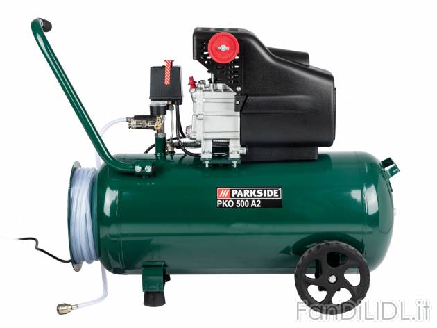 Compressore Parkside PKO 500 A2, prezzo 119.00 € 
50 L 
- Secondo collegamento ...