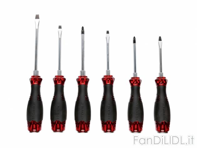 Set cacciaviti / scalpello Parkside, prezzo 6.99 € 
6 pezzi 
- Con punte magnetiche
Caratteristiche

- ...