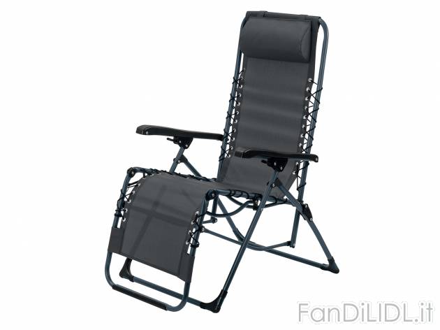 Sedia sdraio relax Florabest, prezzo 39.99 € 
Antracite 
- Robusta e resistente ...