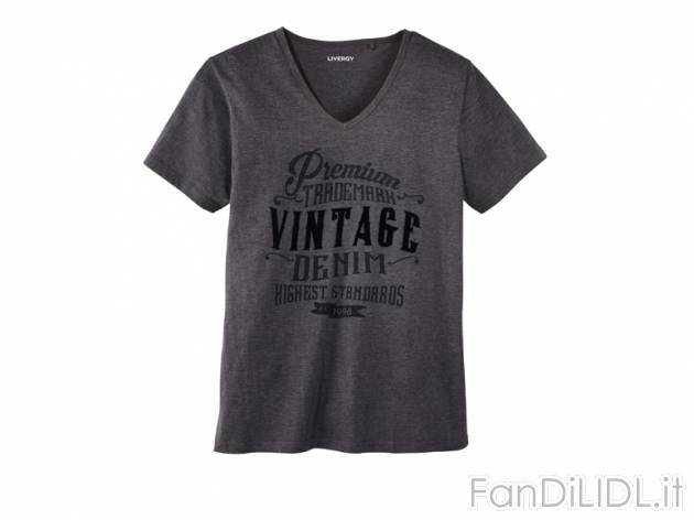 T-shirt da uomo Livergy, prezzo 4,99 &#8364; per Alla confezione 
-      Misure: S-XL