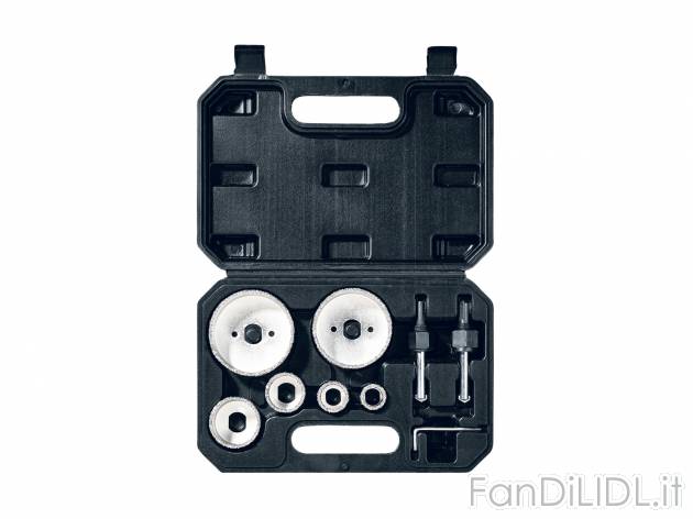 Set frese a tazza Parkside, prezzo 14.99 &#8364; 
9 pezzi 
- Adatte per tutti ...