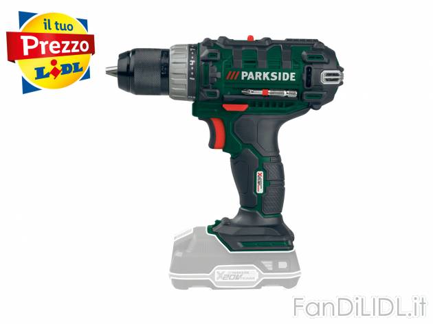 Trapano avvitatore ricaricabile Parkside, X20VTeam, prezzo 19.99 € 
2 in 1: Trapano ...