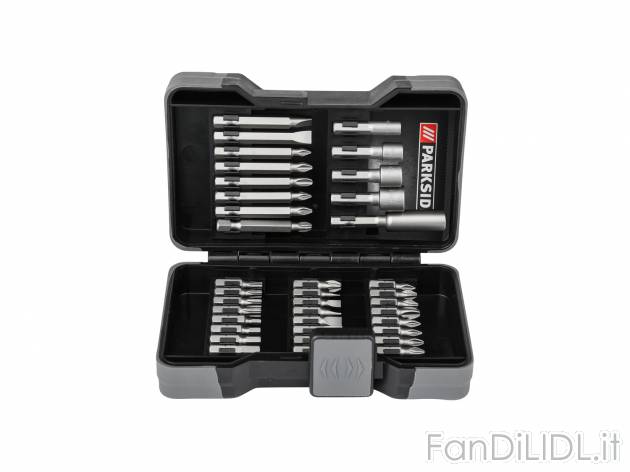 Set punte per trapano o set bit Parkside, prezzo 5.99 € 
37 pezzi o 15 pezzi
Caratteristiche

- ...