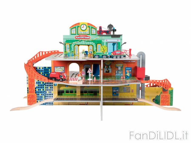 Set stazione XXL in legno Playtive Junior, prezzo 39.99 € 
Con accessori 
- ...