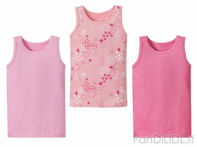 Canotta da bambina Lupilu, prezzo 5.99 € 
3 pezzi - Misure: 1-6 anni 
- Puro ...