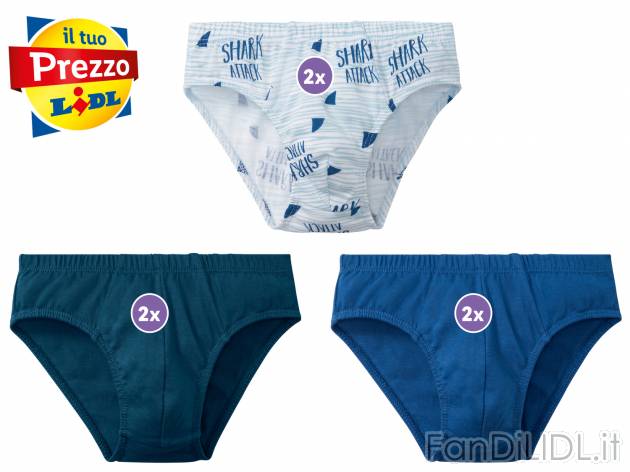 Slip da bambino Lupilu, prezzo 5.99 € 
6 pezzi - Misure: 1-6 anni
Taglie disponibili

Caratteristiche

- ...