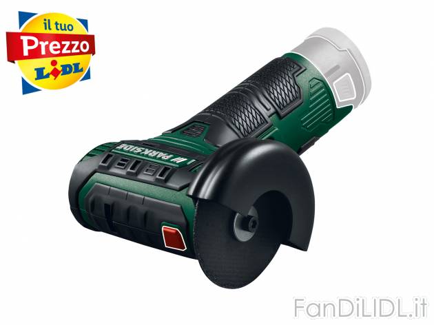 Smerigliatrice angolare ricaricabile Parkside, X12VTeam, prezzo 19.99 € 
- Per ...
