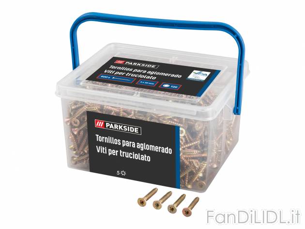 Viti per truciolato Parkside, prezzo 3.99 € 
- Con testa svasata
- T20 o T25
Caratteristiche ...
