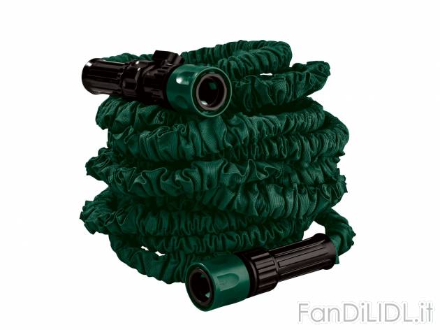 Tubo estensibile da giardino Parkside, prezzo 11.99 € 
- Con la pressione dell’acqua ...