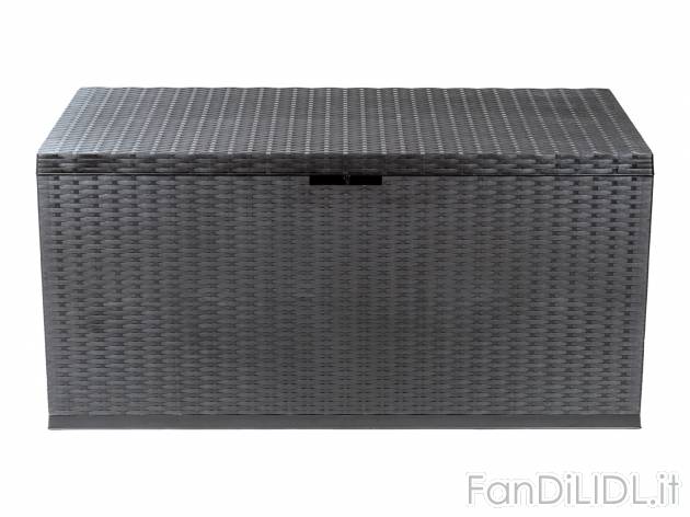 Box da giardino Florabest, prezzo 29.99 € 
- Con 2 rotelle, manici laterali per ...