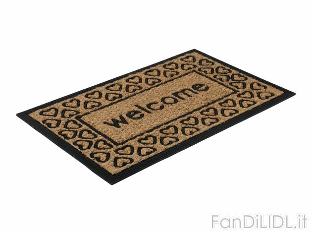 Zerbino in fibra di cocco Florabest, prezzo 4.99 €  
-  45 x 75 cm
Caratteristiche