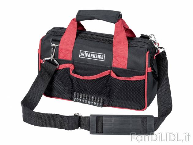 Borsa con attrezzi da lavoro Parkside, prezzo 24.99 €  
23 pezzi
Caratteristiche