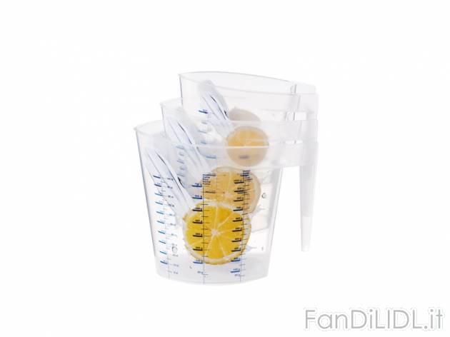 Set caraffe graduate o dosatori Ernesto, prezzo 4,99 &#8364; per Al set