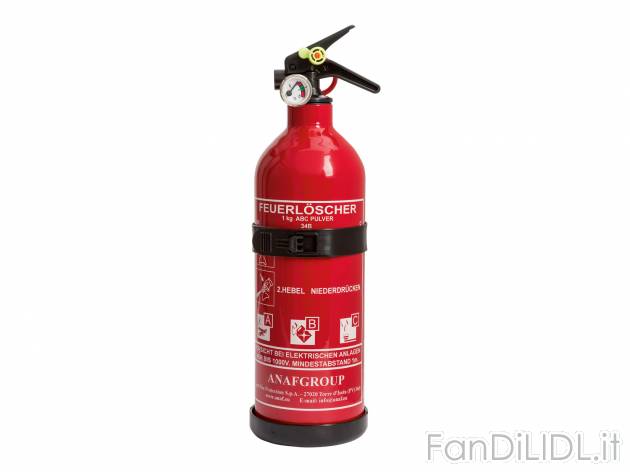 Estintore Anaf-group, prezzo 9.99 € 
1 kg 
- Ad alta capacità di spegnimento ...
