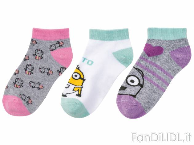 Calzini da bambina , prezzo 2.99 €  
3 paia - Misure: 19-34
Taglie disponibili