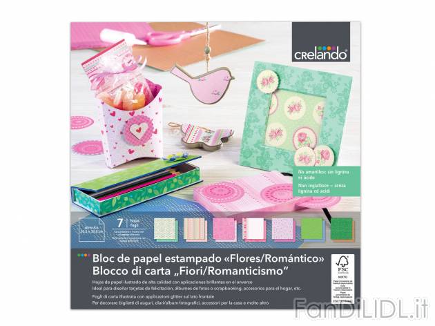 Set carta per bricolage , prezzo 3.99 &#8364; per Al set 
- A scelta tra diversi ...