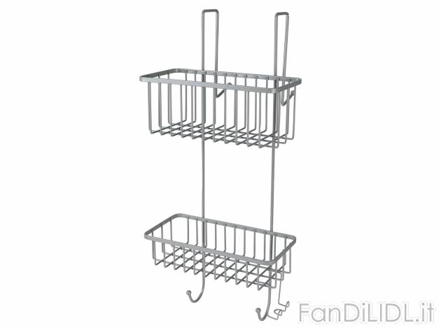 Portaoggetti per doccia Miomare, prezzo 7.99 € 
- Con 2 cesti e 2 ganci 25 x ...