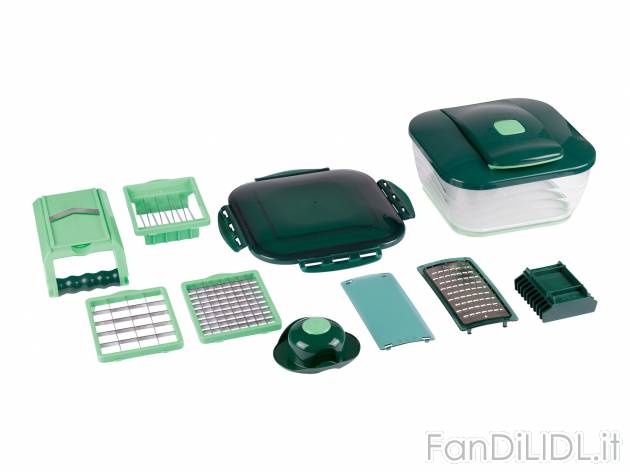 Affettatutto Genius Nicer-dicer, prezzo 34.99 &#8364; 
13 pezzi 
- Capacit&agrave; ...