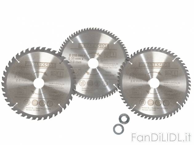 Lame per sega circolare Ø 210mm Parkside, prezzo 14,99 &#8364; per Alla confezione ...