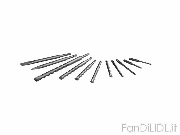 Set punte o set punte e scalpelli per trapano a percussione Parkside, prezzo 12.99 ...