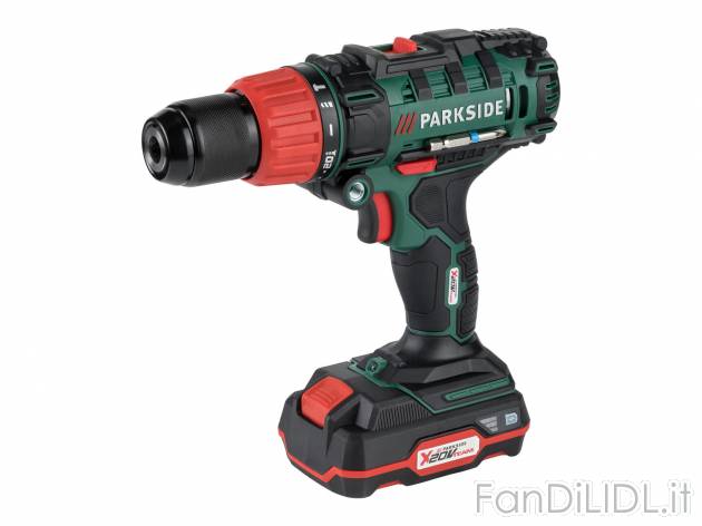 Trapano a percussione ricaricabile Parkside, X20VTeam, prezzo 49.00 € 
- Per ...