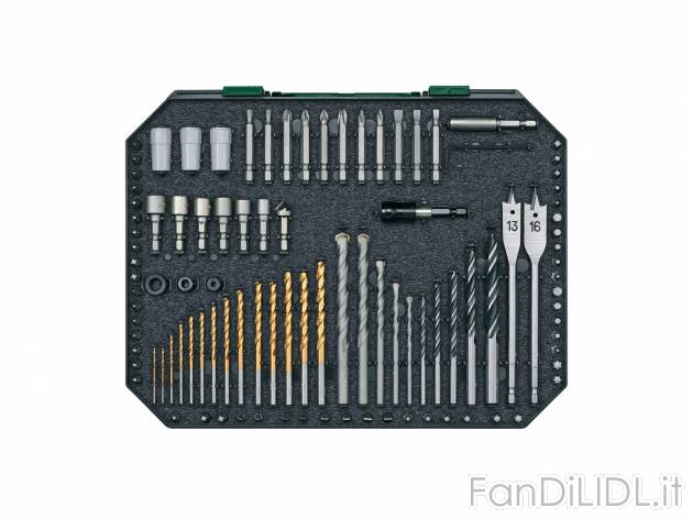 Set tasselli, viti e punte Parkside, prezzo 24.99 € 
400 pezzi 
- Set punte: ...