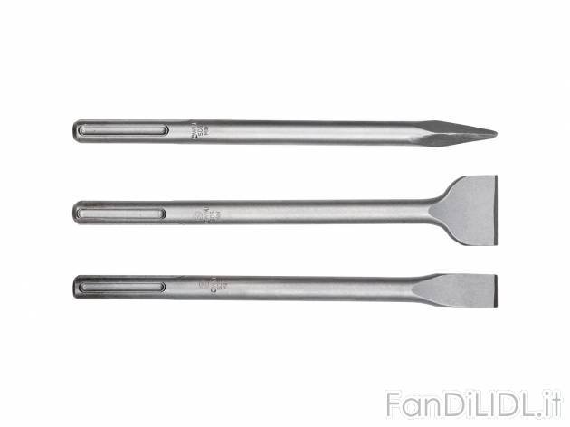 Set scalpelli Parkside, prezzo 9.99 &#8364; 
3 pezzi 
- Scalpello piatto (25 ...