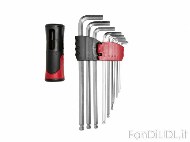 Set chiavi a brugola Parkside, prezzo 4.99 &#8364; 
11 pezzi 
- Con manico a ...