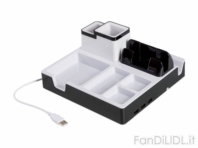 Organizer da scrivania con USB-Hub Silvercrest, prezzo 9.99 &#8364; 
- Possibile ...