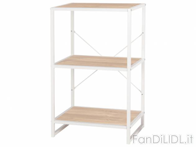 Scaffale 3 ripiani Livarno Living, prezzo 29.99 € 
Larghezza 50 cm 
- Robusta ...