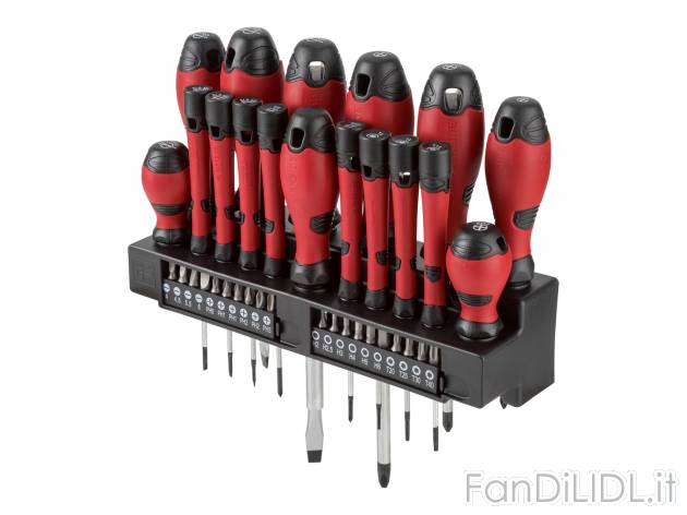 Set cacciaviti e bit Parkside, prezzo 9.99 &#8364; 
37 pezzi 
- Incluso supporto ...